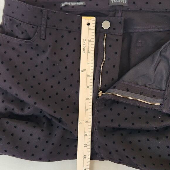 Talbots Soho 5-Pocket Flocked Dot Jeggings - Picture 9 of 11